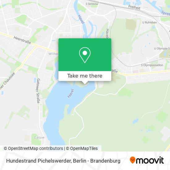 Hundestrand Pichelswerder map