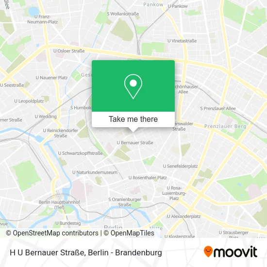 Карта H U Bernauer Straße