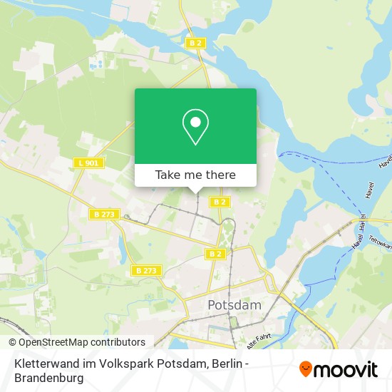 Kletterwand im Volkspark Potsdam map