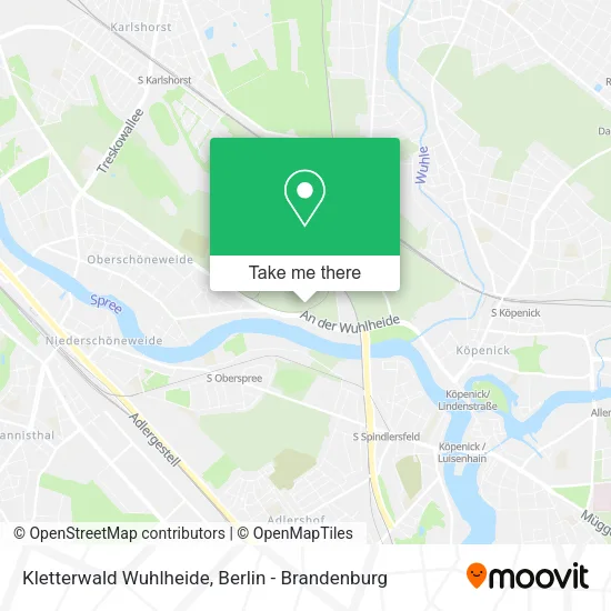 Карта Kletterwald Wuhlheide