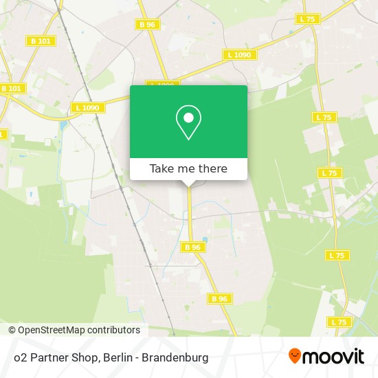 o2 Partner Shop map