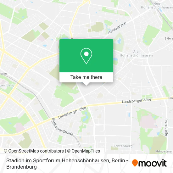 Карта Stadion im Sportforum Hohenschönhausen
