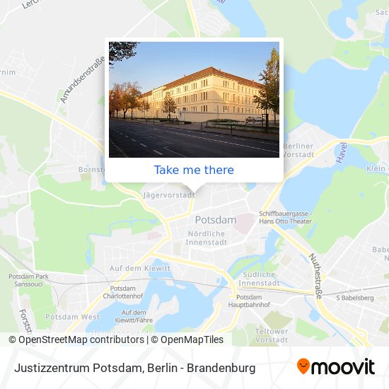 Justizzentrum Potsdam map