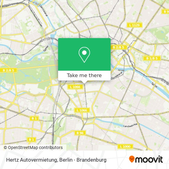 Hertz Autovermietung map