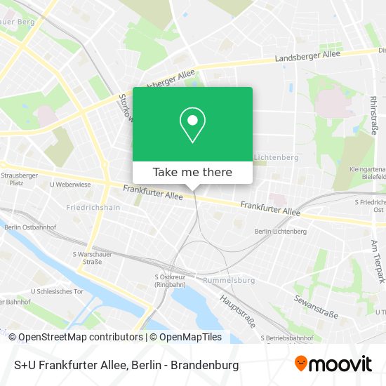 S+U Frankfurter Allee map