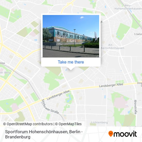 Карта Sportforum Hohenschönhausen