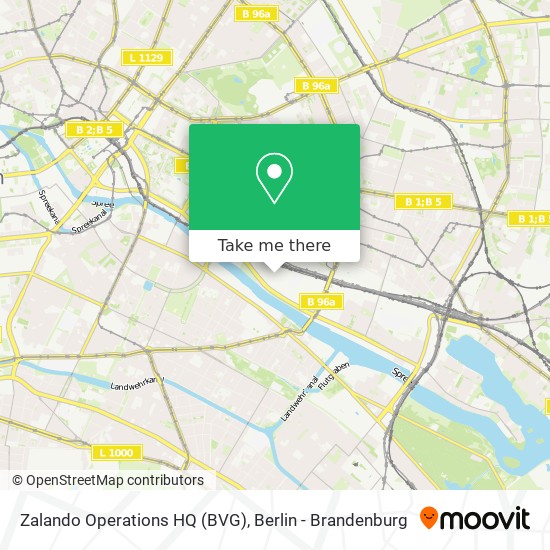 Zalando Operations HQ (BVG) map