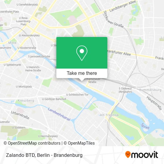 Zalando BTD map