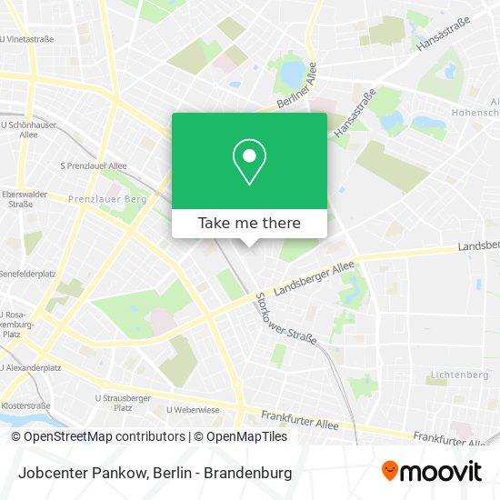 Jobcenter Pankow map