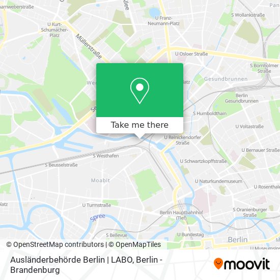 Карта Ausländerbehörde Berlin | LABO