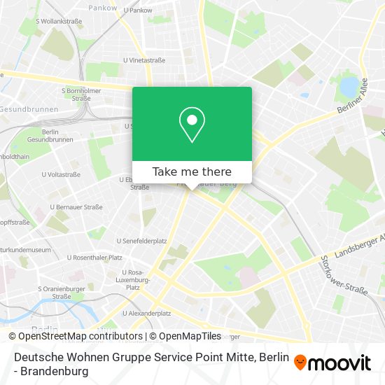 Deutsche Wohnen Gruppe Service Point Mitte map