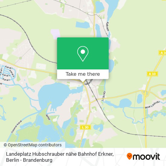 Landeplatz Hubschrauber nähe Bahnhof Erkner map