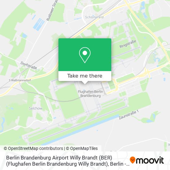 Berlin Brandenburg Airport Willy Brandt (BER) (Flughafen Berlin Brandenburg Willy Brandt) map