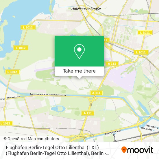 Карта Flughafen Berlin-Tegel Otto Lilienthal (TXL) (Flughafen Berlin-Tegel Otto Lilienthal)