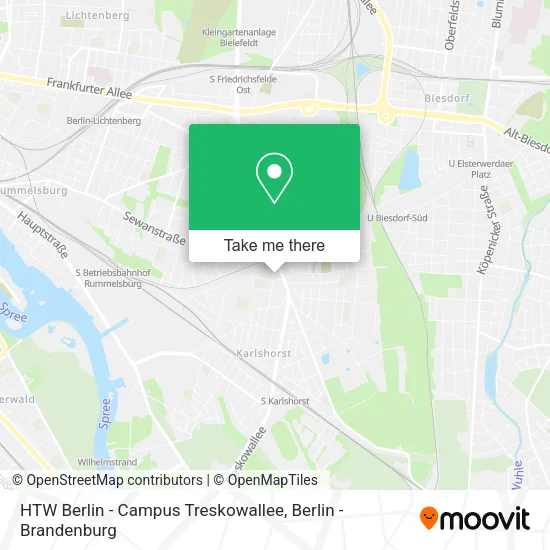 Карта HTW Berlin - Campus Treskowallee