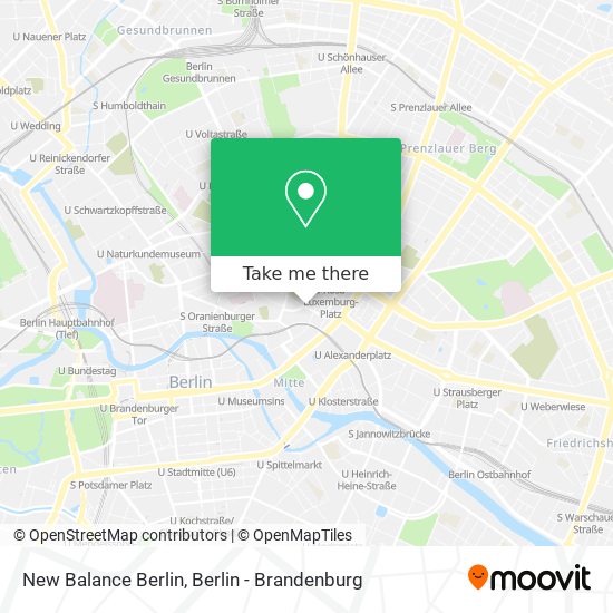 Карта New Balance Berlin