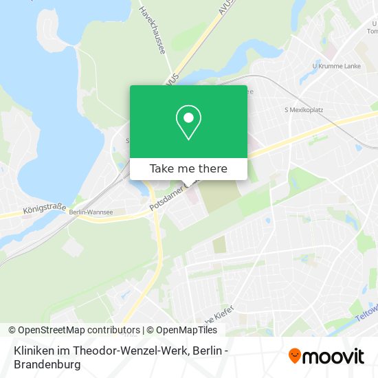Kliniken im Theodor-Wenzel-Werk map
