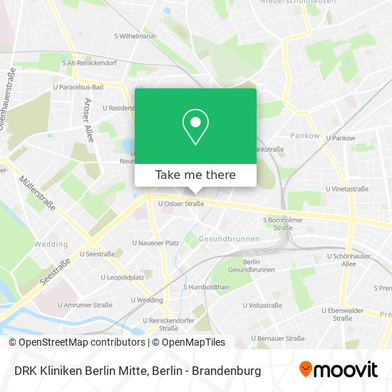 Карта DRK Kliniken Berlin Mitte