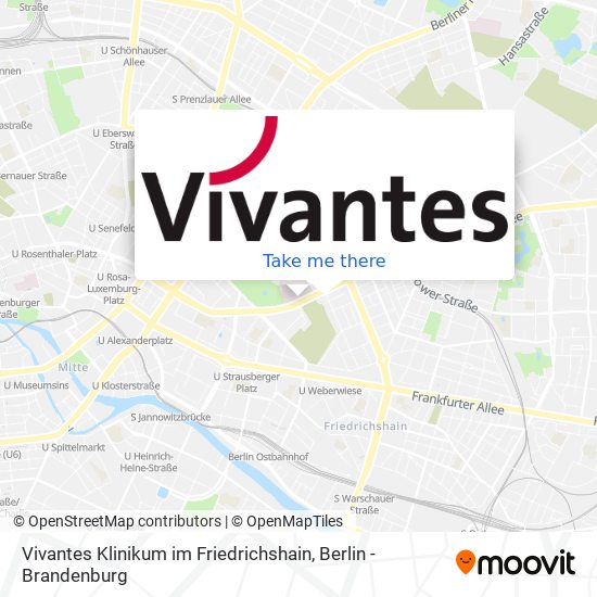 Карта Vivantes Klinikum im Friedrichshain
