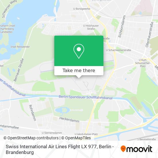 Карта Swiss International Air Lines Flight LX 977
