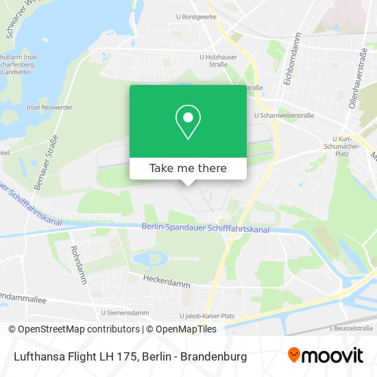Карта Lufthansa Flight LH 175