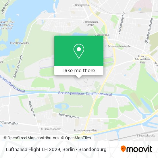 Карта Lufthansa Flight LH 2029