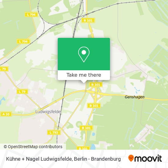 Карта Kühne + Nagel Ludwigsfelde