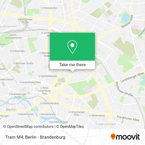 Tram M4 map