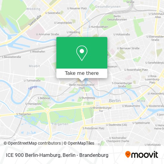 Карта ICE 900 Berlin-Hamburg