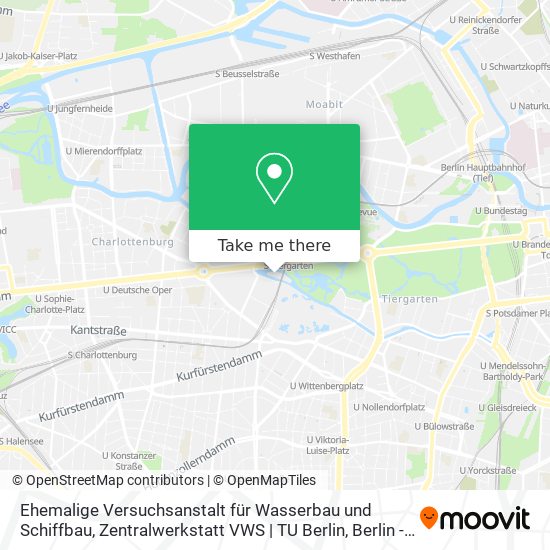 Карта Ehemalige Versuchsanstalt für Wasserbau und Schiffbau, Zentralwerkstatt VWS | TU Berlin