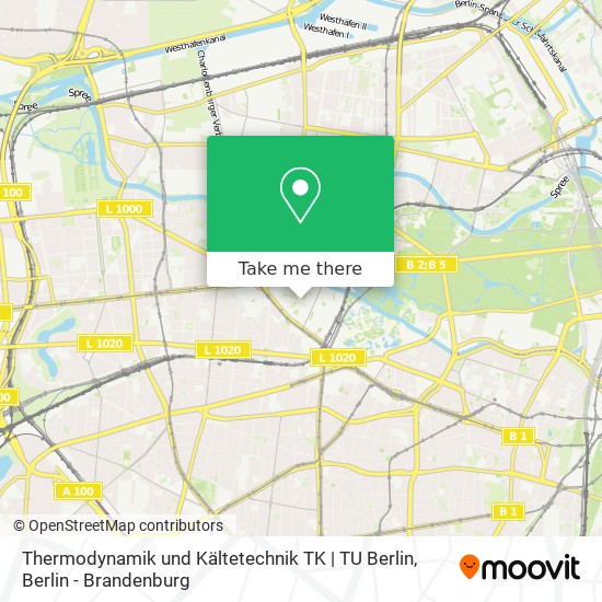 Thermodynamik und Kältetechnik TK | TU Berlin map