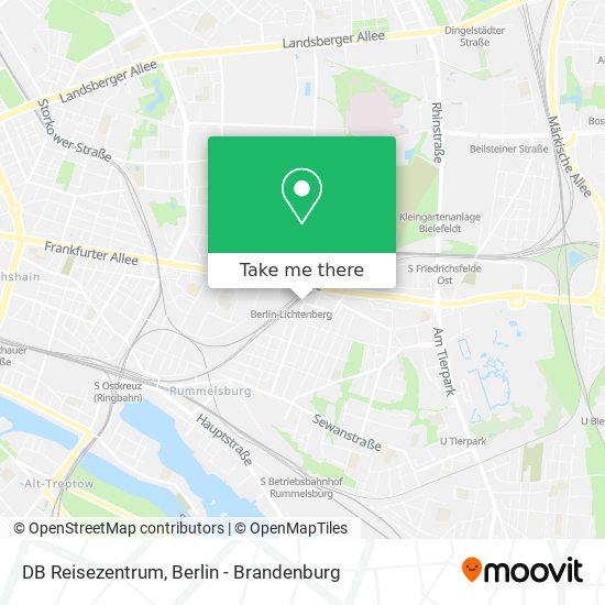 DB Reisezentrum map