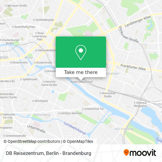 DB Reisezentrum map