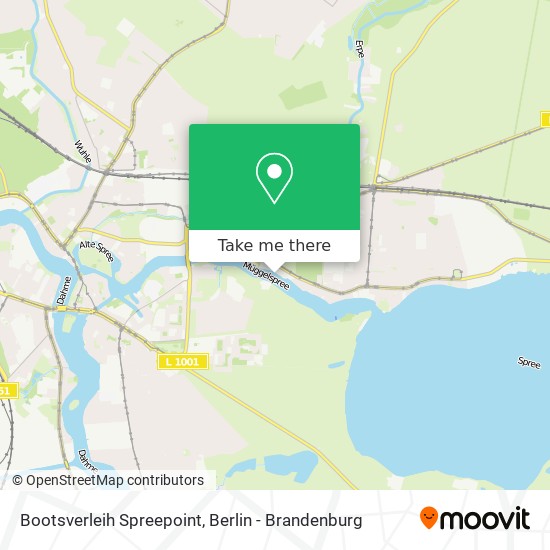 Bootsverleih Spreepoint map