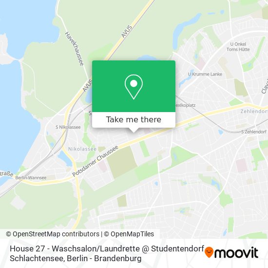Карта House 27 - Waschsalon / Laundrette @ Studentendorf Schlachtensee