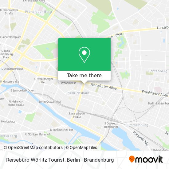 Карта Reisebüro Wörlitz Tourist