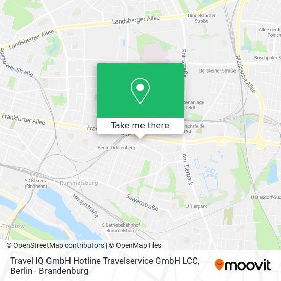 Travel IQ GmbH Hotline Travelservice GmbH LCC map