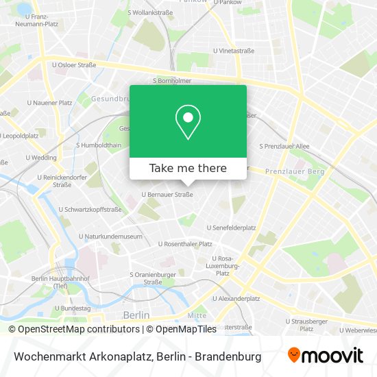 Wochenmarkt Arkonaplatz map