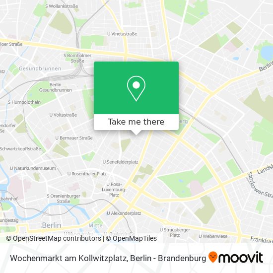 Wochenmarkt am Kollwitzplatz map