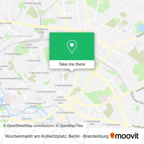 Wochenmarkt am Kollwitzplatz map
