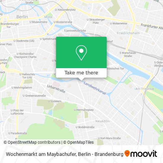 Wochenmarkt am Maybachufer map