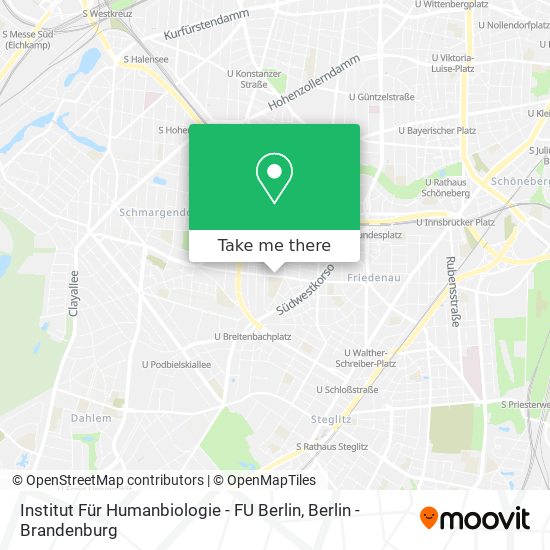 Institut Für Humanbiologie - FU Berlin map