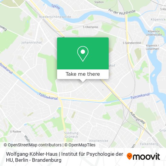 Карта Wolfgang-Köhler-Haus | Institut für Psychologie der HU