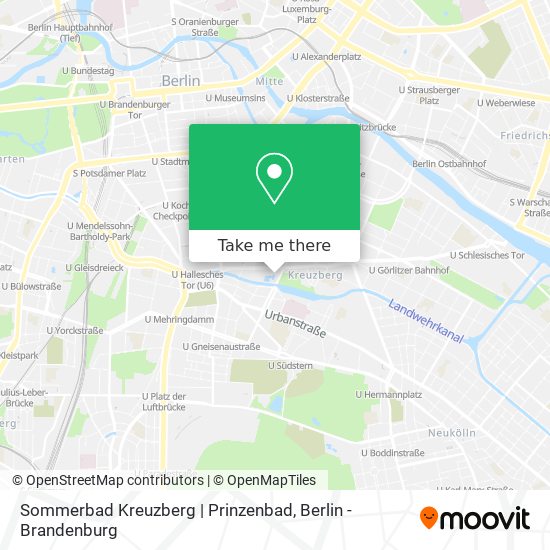 Карта Sommerbad Kreuzberg | Prinzenbad