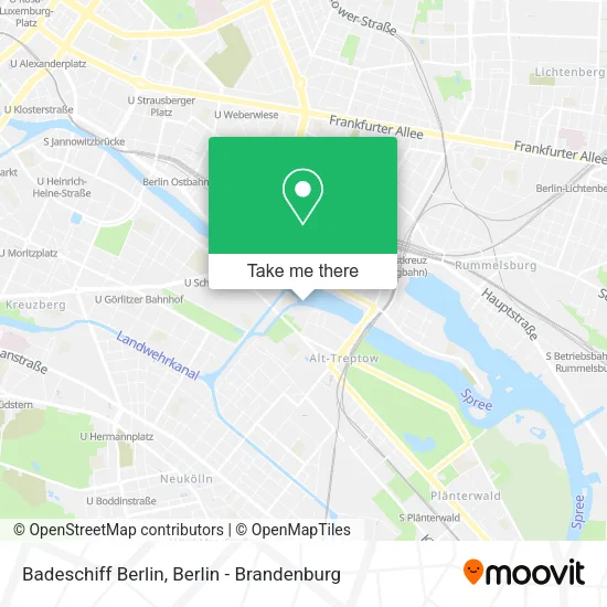 Карта Badeschiff Berlin