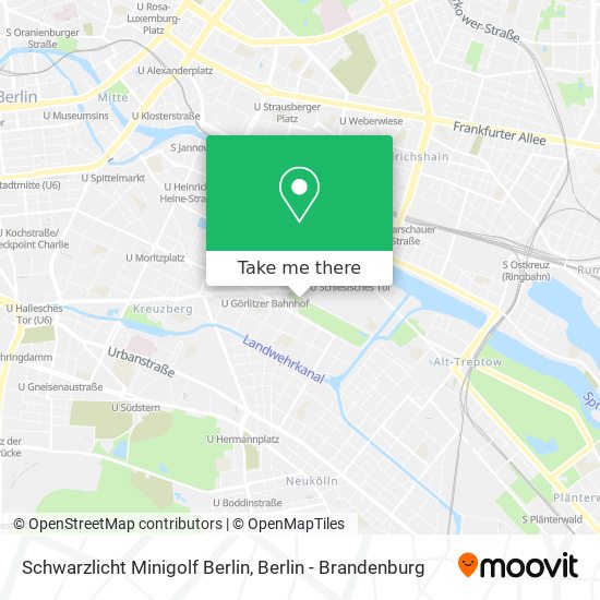 Schwarzlicht Minigolf Berlin map