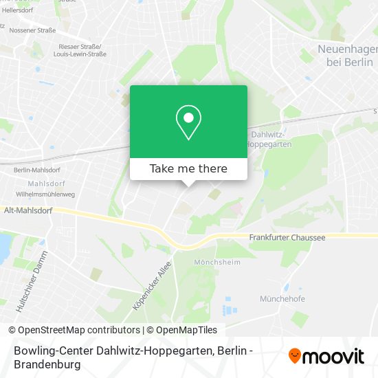 Карта Bowling-Center Dahlwitz-Hoppegarten