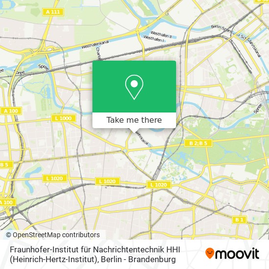 Fraunhofer-Institut für Nachrichtentechnik HHI (Heinrich-Hertz-Institut) map