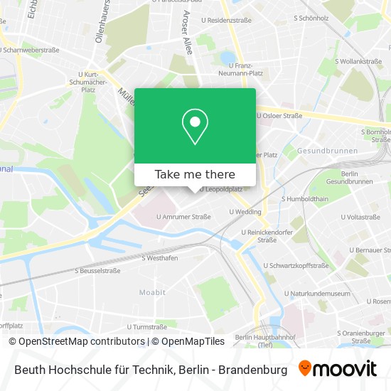 Beuth Hochschule für Technik map