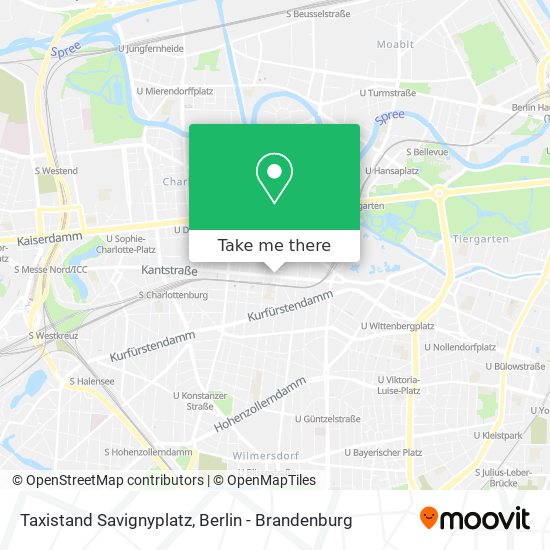 Карта Taxistand Savignyplatz